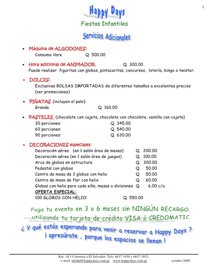 Fiestas Infantiles