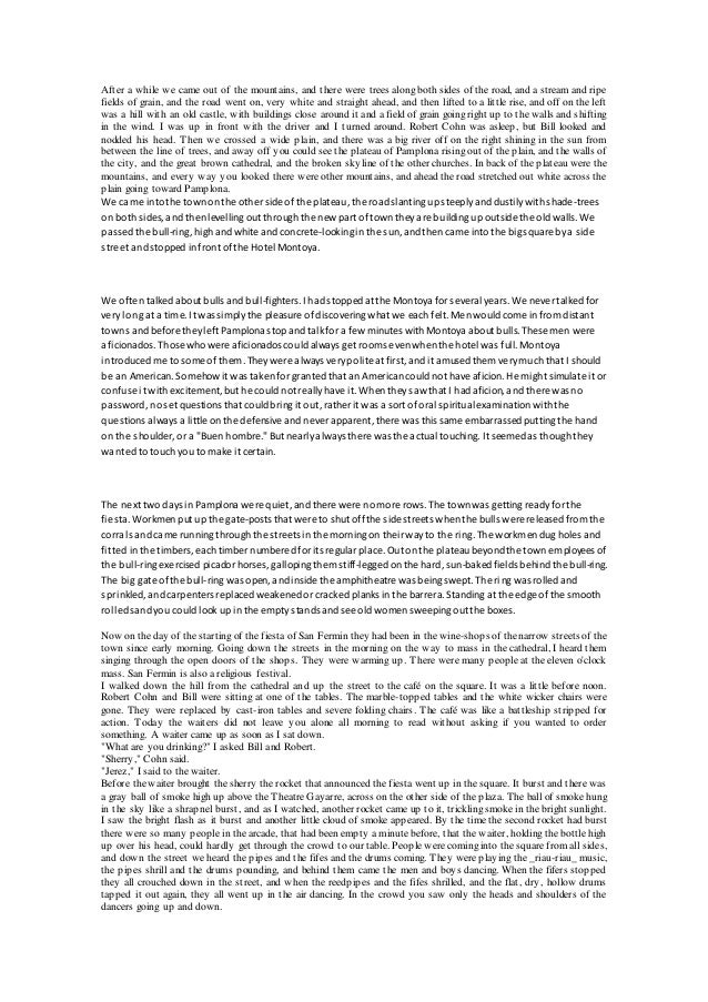 Fiesta some paragraphs after a while we came out of the mountains