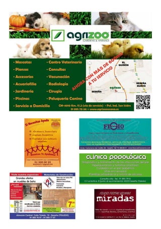 PDFDECLIENTECHEQUEADOPOR
• Mascotas
• Piensos
• Accesorios
• Acuariofilia
• Jardinería
• Piscinas
• Servicio a Domicilio
• Centro Veterinario
• Consultas
• Vacunación
• Radiología
• Cirugía
• Peluquería Canina
CM-4010 Km. 17,2 (vía de servicio) - Pol. Ind. San Isidro
91 895 70 66 – www.agrizoosesena.es
SESEÑA
EL
QUIÑÓN
SESEÑA
NUEVO
agrizoo
PIDE PRESUPUESTO SIN COMPROMISO!
91 893 66 22
​ # Traslados con vehículo
adaptado​.!
ayudaria2015@gmail.com
Asistencia Domiciliaria 	
  
#Limpieza​ Doméstica!
C/Los Santos, 3 Seseña Nuevo
 