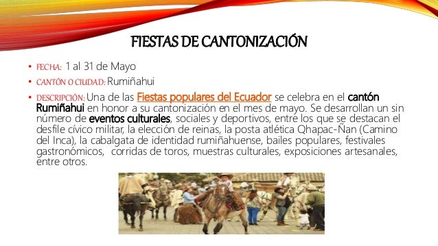 Fiestas Tradicionales Del Ecuador