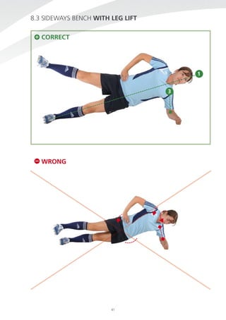 8.3 sidewAYs Bench WiTh LeG LiFT
cOrrecT

1
3

WrONG

41

 