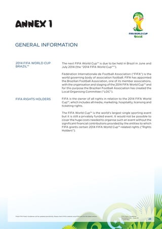 Fifa 2014 trademark guidelines | PDF