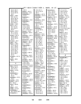 568:16, 568:17,
568:18, 568:21,
572:18, 584:18,
589:11
hotel [11] - 488:6,
539:7, 551:16,
568:18, 584:18,
588:18, 589:9,
590:22, 618:12,
623:6, 626:12
hotels [1] - 626:8
hour [6] - 447:3,
543:7, 551:25,
552:6, 582:19,
590:14
hours [5] - 590:21,
591:11, 612:21,
617:10, 619:16
house [6] - 506:15,
506:20, 506:21,
506:24, 590:24,
592:13
houses [1] - 507:1
huge [1] - 482:7
Hugo [17] - 460:6,
474:19, 528:18,
532:11, 539:22,
546:12, 576:19,
576:23, 581:13,
582:10, 583:8,
583:12, 583:18,
583:19, 587:2,
587:16
hundred [2] - 481:18,
598:6
Hyatt [2] - 589:9,
589:11
I
idea [5] - 481:23,
529:22, 536:17,
538:3, 571:15
ideas [2] - 619:20,
624:12
identification [3] -
501:11, 540:8,
563:18
identified [2] - 478:12,
478:13
identify [1] - 470:6
ignore [1] - 623:17
II [1] - 495:23
Ilaria [2] - 626:25,
627:1
illegal [1] - 507:2
image [1] - 617:20
immediately [3] -
562:5, 605:24, 607:2
immigration [1] -
598:10
impact [1] - 483:13
impairing [1] - 621:7
impediment [1] -
612:25
implement [1] -
475:12
implicated [1] - 610:5
implicating [1] -
609:16
important [9] -
507:14, 534:1,
537:24, 554:5,
554:7, 602:20,
611:1, 615:6, 621:4
impose [1] - 624:2
imposed [2] - 599:15,
599:17
imposing [1] - 557:12
impossible [2] -
617:1, 617:2
imprisoned [1] - 590:2
improve [1] - 483:10
in-flows [1] - 491:5
in.. [1] - 503:23
inappropriate [1] -
620:15
incident [1] - 627:11
inclined [2] - 612:18,
619:14
include [2] - 488:18,
503:14
included [5] - 496:21,
585:1, 585:6, 594:8,
596:25
includes [1] - 495:16
including [8] - 481:13,
490:6, 593:4,
600:19, 602:3,
605:20, 615:9, 627:9
incoming [1] - 537:20
inconsistent [2] -
612:17, 613:8
incorporation [1] -
461:8
increase [7] - 564:22,
573:21, 575:11,
576:3, 576:20,
622:20
increased [1] - 463:22
increases [1] - 575:17
increasing [1] -
462:23
independence [1] -
556:24
independently [1] -
491:8
Indian [1] - 510:8
indicate [1] - 448:9
indicated [6] - 503:24,
510:5, 541:11,
542:13, 572:19,
580:11
indicates [1] - 497:10
indicating [1] - 612:10
indicating) [1] -
615:20
indication [3] - 552:4,
611:12, 611:17
indictment [3] -
594:11, 594:14,
594:17
indirect [1] - 596:22
individuals [3] -
517:20, 594:10,
594:13
infer [1] - 619:4
inference [1] - 614:4
influence [1] - 560:17
information [13] -
464:6, 540:24,
576:11, 587:4,
587:5, 587:12,
587:16, 588:3,
594:7, 594:10,
594:13, 615:15,
619:9
informed [3] - 573:11,
605:24, 623:22
initial [15] - 465:13,
465:14, 465:16,
465:17, 477:8,
477:10, 494:13,
494:15, 494:16,
512:19, 512:24,
513:2, 513:6,
533:17, 539:22
initials [1] - 505:13
initiated [1] - 468:1
injure [1] - 605:5
innocuous [1] - 615:2
innocuous-seeming
[1] - 615:2
inquiring [1] - 569:20
inside [3] - 519:21,
527:9, 568:25
insisting [1] - 555:18
instance [1] - 610:11
instead [6] - 462:11,
470:24, 514:2,
514:20, 559:7, 574:2
Instead [1] - 471:3
instruct [1] - 611:13
instructed [2] -
464:12, 493:2
instructing [1] - 610:8
instruction [6] -
448:15, 449:1,
504:19, 571:14,
576:20, 592:24
instructions [9] -
476:11, 476:12,
492:25, 504:14,
505:2, 505:3, 505:7,
569:9, 572:20
integrity [5] - 605:11,
605:14, 607:10,
607:11, 616:19
intend [2] - 544:22,
544:24
intending [2] - 544:15,
614:20
intention [1] - 530:19
interest [8] - 463:14,
498:19, 539:13,
552:18, 585:25,
597:11, 610:21,
620:7
interested [1] - 464:5
interesting [1] - 483:4
interests [5] - 596:22,
597:6, 610:4,
616:18, 619:12
interfered [1] - 573:13
intermediate [2] -
463:2, 564:13
internal [1] - 588:7
international [1] -
464:4
International [4] -
467:4, 471:2,
474:12, 498:16
internet [1] - 489:1
interpret [1] - 620:20
interpretation [1] -
620:16
intervention [1] -
560:21
intimidate [2] - 605:6,
621:2
intimidation [2] -
608:16, 610:12
introduced [3] -
450:11, 458:19,
458:21
introduction [1] -
557:7
investigating [2] -
586:22, 587:9
investigation [5] -
587:4, 588:4,
589:13, 597:21,
609:19
investigations [1] -
597:17
invisible [2] - 547:2,
547:3
invited [1] - 586:18
involve [1] - 617:4
involved [10] - 462:25,
All Word Index//USA v. Webb, et al.
VB OCR CRR
14
471:16, 473:1,
483:20, 483:25,
531:4, 547:18,
564:11, 624:11
ironed [1] - 493:19
irritation [1] - 611:23
island [7] - 504:7,
504:8, 504:9,
504:12, 510:6,
510:8, 526:10
issue [8] - 431:3,
447:3, 604:12,
607:9, 607:15,
613:24, 622:4, 624:3
issues [2] - 551:4,
616:25
Italian [6] - 591:2,
591:23, 591:25,
592:2, 601:3
Italy [8] - 590:19,
590:20, 591:1,
591:2, 591:9,
591:11, 592:12,
592:20
itch [1] - 606:21
itchy [1] - 606:19
itself [9] - 463:1,
464:23, 467:8,
482:8, 482:14,
483:13, 511:24,
519:16
J
JACQUELINE [1] -
430:5
Jadue [7] - 461:9,
514:11, 514:12,
514:22, 548:1,
548:7, 573:7
jail [3] - 590:12, 617:4,
618:14
JAMES [1] - 429:22
Janeiro [1] - 551:16
Janiero [2] - 539:8,
543:16
January [6] - 479:14,
479:16, 480:17,
480:19, 480:20,
582:24
jealous [1] - 549:23
jealousy [1] - 549:24
Jeb [1] - 487:18
JEFFREY [1] - 429:6
Jeffrey [13] - 484:16,
485:7, 485:8,
487:20, 488:9,
580:7, 580:8,
580:11, 580:12,
580:14, 580:18,
 
