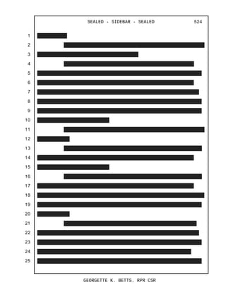 1
2
3
4
5
6
7
8
9
10
11
12
13
14
15
16
17
18
19
20
21
22
23
24
25
SEALED - SIDEBAR - SEALED
GEORGETTE K. BETTS, RPR CSR
524
 