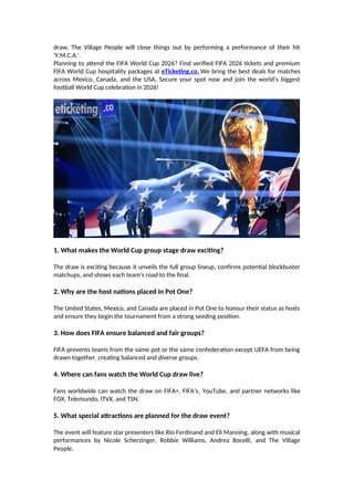 FIFA World Cup 2026 Tickets Full Seeding Pots Confirmed Ahead of Group ...