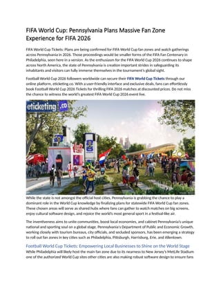 FIFA World Cup Plans Massive Fan Zone Experience For FIFA FIFA World Cup Plans Massive Fan Zone Experience For FIFA 2026 Docx 1 320 