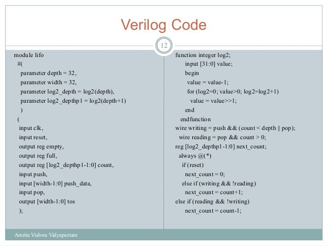in verilog log2 lifo Fifo in verilog log2 lifo Fifo