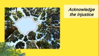 Acknowledge
the Injustice
 