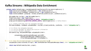 © Hortonworks Inc. 2011 – 2016. All Rights Reserved
Kafka Streams : Wikipedia Data Enrichment
 