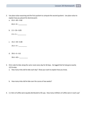 Fifth grade module 2 homework | PDF