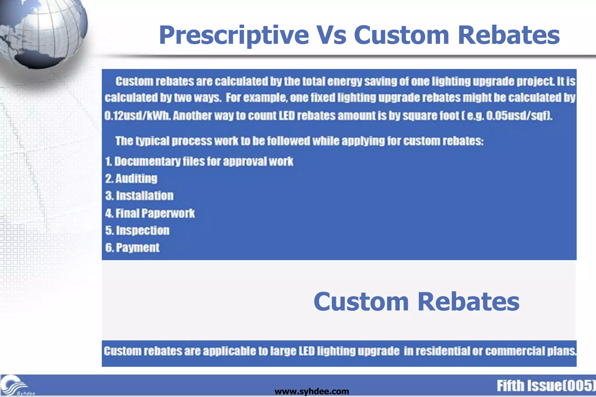 Prescriptive Rebates Fifth Issue(005)LED Rebates Enhances LED Lighting Upgrade | PDF