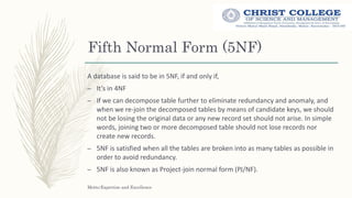 Fifth normal form | PPTX