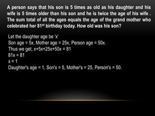 Fifty Questions Fifty questions with answers in aptitude | PPSX