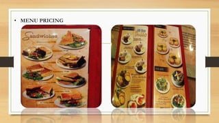 • MENU PRICING
 