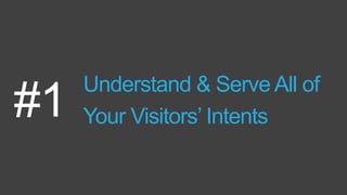Understand & Serve All of
Your Visitors’ Intents#1
 