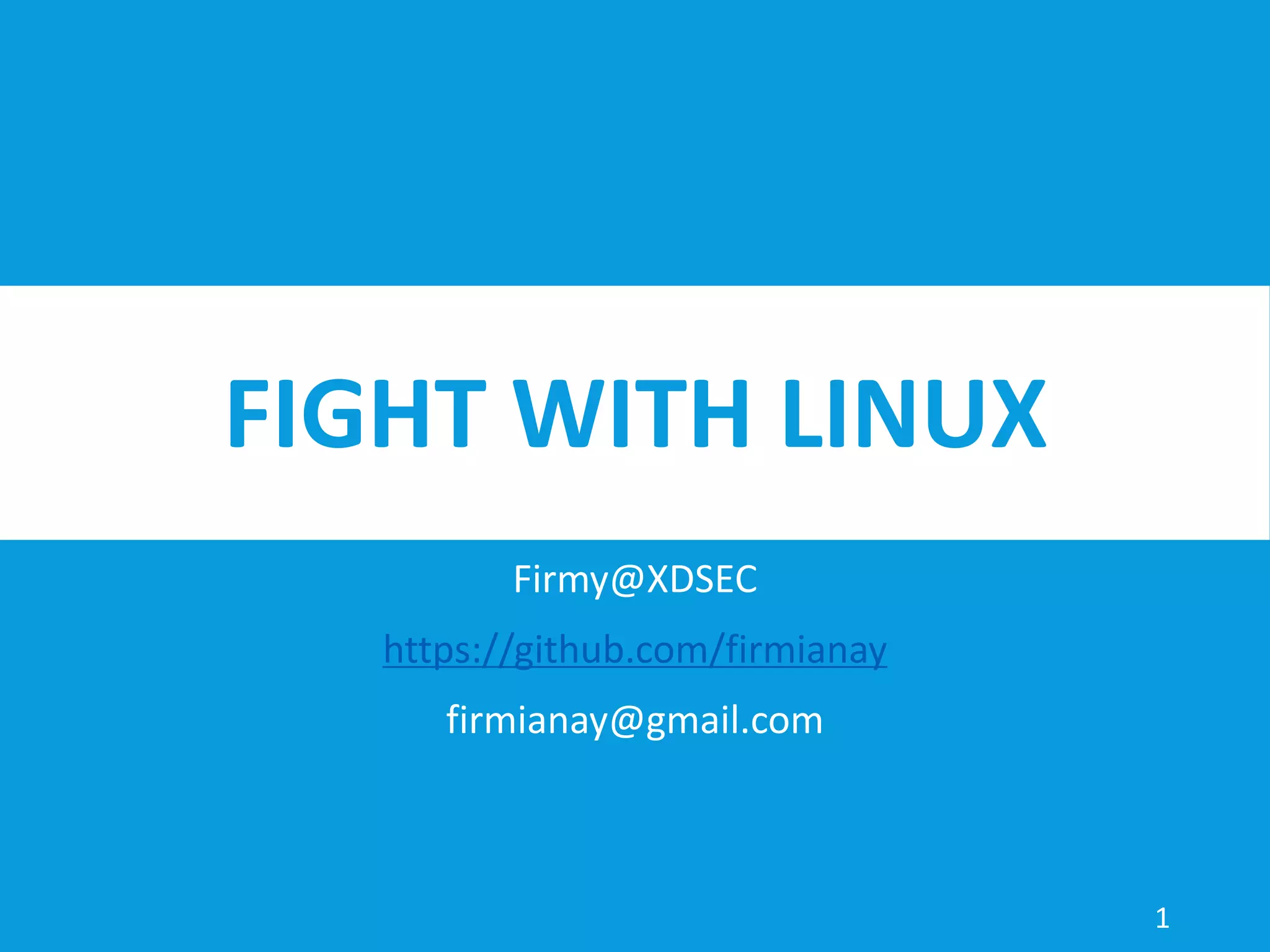 Fight with linux reverse ppt