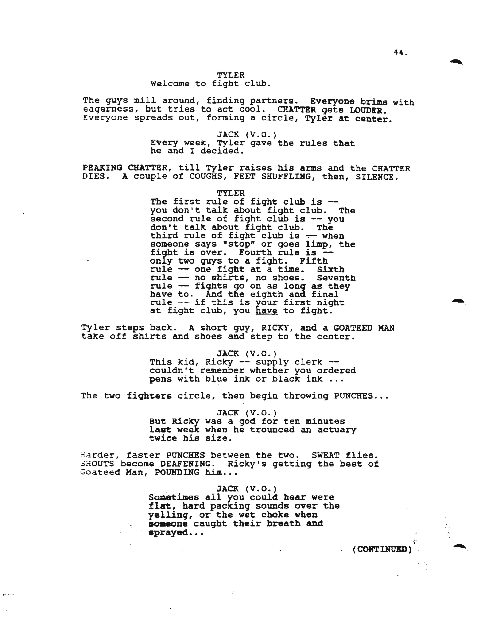Fightclub script