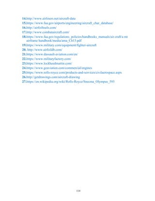 114
14.http://www.airliners.net/aircraft-data
15.https://www.faa.gov/airports/engineering/aircraft_char_database/
16.http://airfoiltools.com/
17.http://www.combataircraft.com/
18.https://www.faa.gov/regulations_policies/handbooks_manuals/air craft/a mt
airframe handbook/media/ama_Ch13.pdf
19.https://www.military.com/equipment/fighter-aircraft
20. http://www.airfoildb.com/
21.https://www.dassault-aviation.com/en/
22.https://www.militaryfactory.com/
23.https://www.lockheedmartin.com/
24.https://www.geaviation.com/commercial/engines
25.https://www.rolls-royce.com/products-and-services/civilaerospace.aspx
26.http://getdrawings.com/aircraft-drawing
27.https://en.wikipedia.org/wiki/Rolls-Royce/Snecma_Olympus_593
 