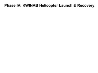 Phase IV: KWINAB Helicopter Launch & Recovery
 