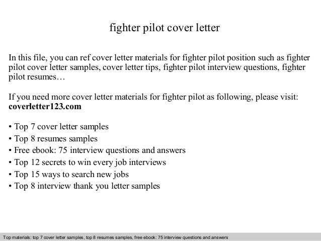 fighter pilot cover letter pilot cover letter