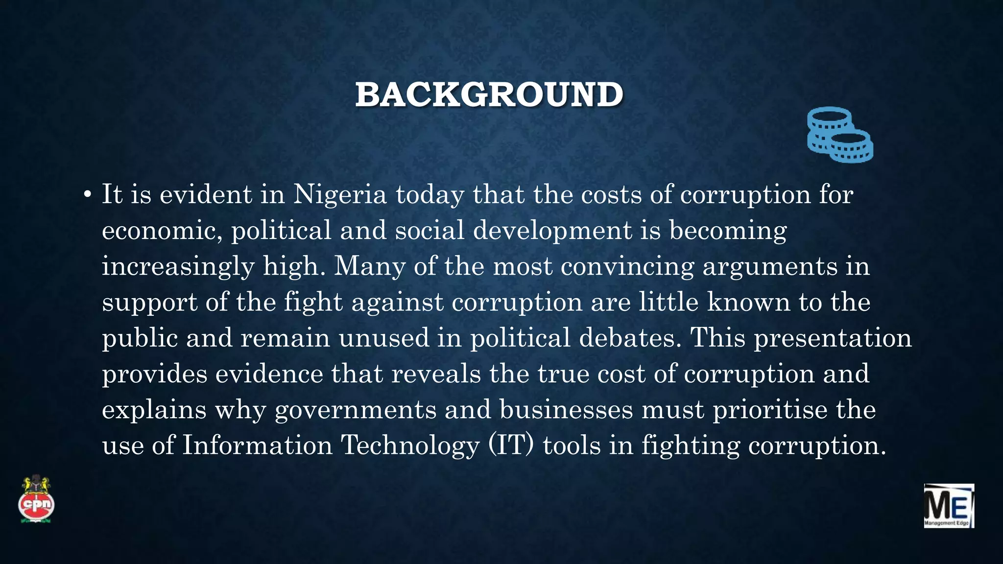 Fighting corruption with emerging technologies | PPTX
