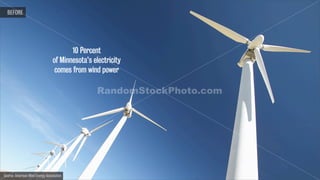 AFTER
10 Percent
of Minnesota’s electricity
comes from wind power
Source: American Wind Energy Association
 