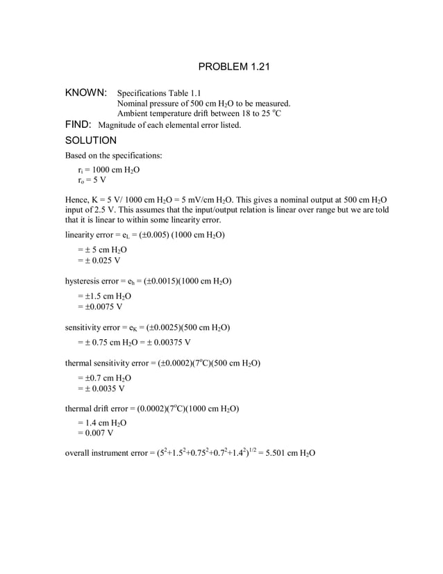 Theory and design for mechanical measurements solutions manual figliola
