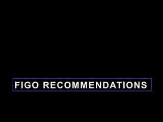 FIGO RECOMMENDATIONS
 