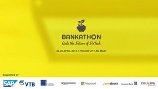 26-28 APRIL 2015 // FRANKFURT AM MAIN
Supported by
 