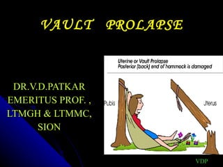 VAULT  PROLAPSE DR.V.D.PATKAR EMERITUS PROF. , LTMGH & LTMMC, SION VDP 