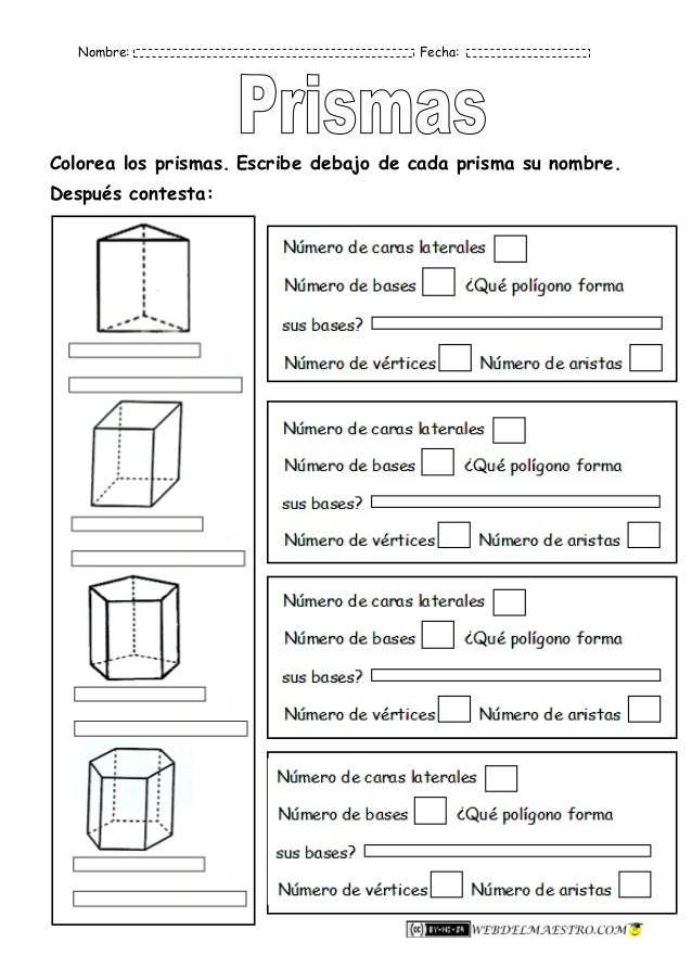 Figuras Geometricas Tridimensionales Primaria Prismas1