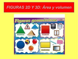 FIGURAS 2D Y 3D: Área y volumen

 