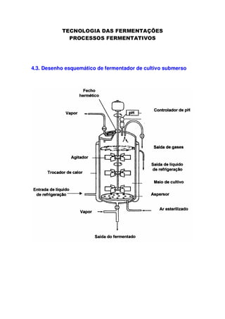 4.3. Desenho esquemático de fermentador de cultivo submerso

 
