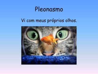 Pleonasmo
Vi com meus próprios olhos.
 