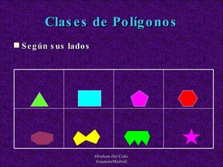 Abraham Del Caño. Gaudem(Madrid) Clases de Polígonos Según sus lados 