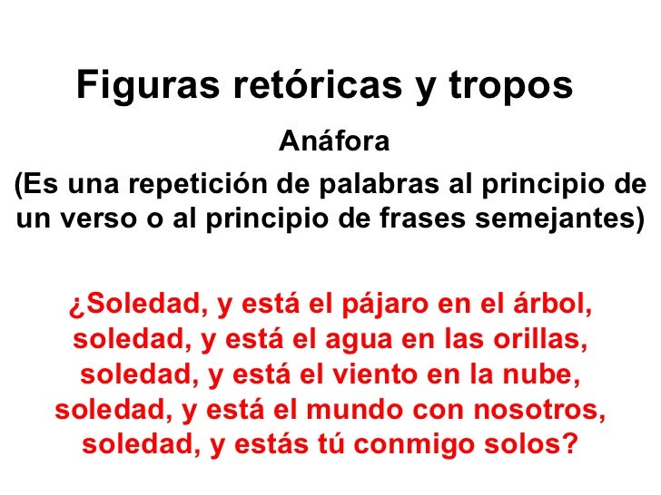 Figuras retóricas y tropos