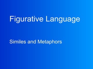 Figurative Language Similes and Metaphors 