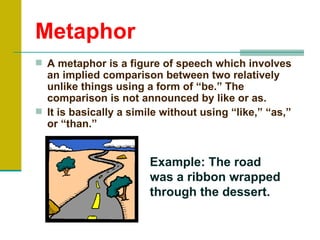 Two Metaphors Examples Figurative Language | PPT