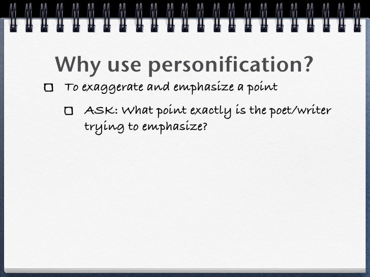 Why The Use Of Personification
