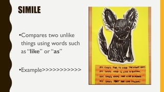 Ambivalent Figurative Language One Pager Example.pdf Figurative Language examples - Language Arts ESL | PDF
