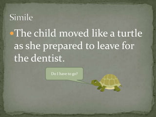 The child moved like a turtle
 as she prepared to leave for
 the dentist.
         Do I have to go?
 