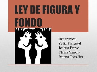 LEY DE FIGURA Y
FONDO
Integrantes:
Sofia Pimentel
Joshua Bravo
Flavia Yarrow
Ivanna Toro-lira
 