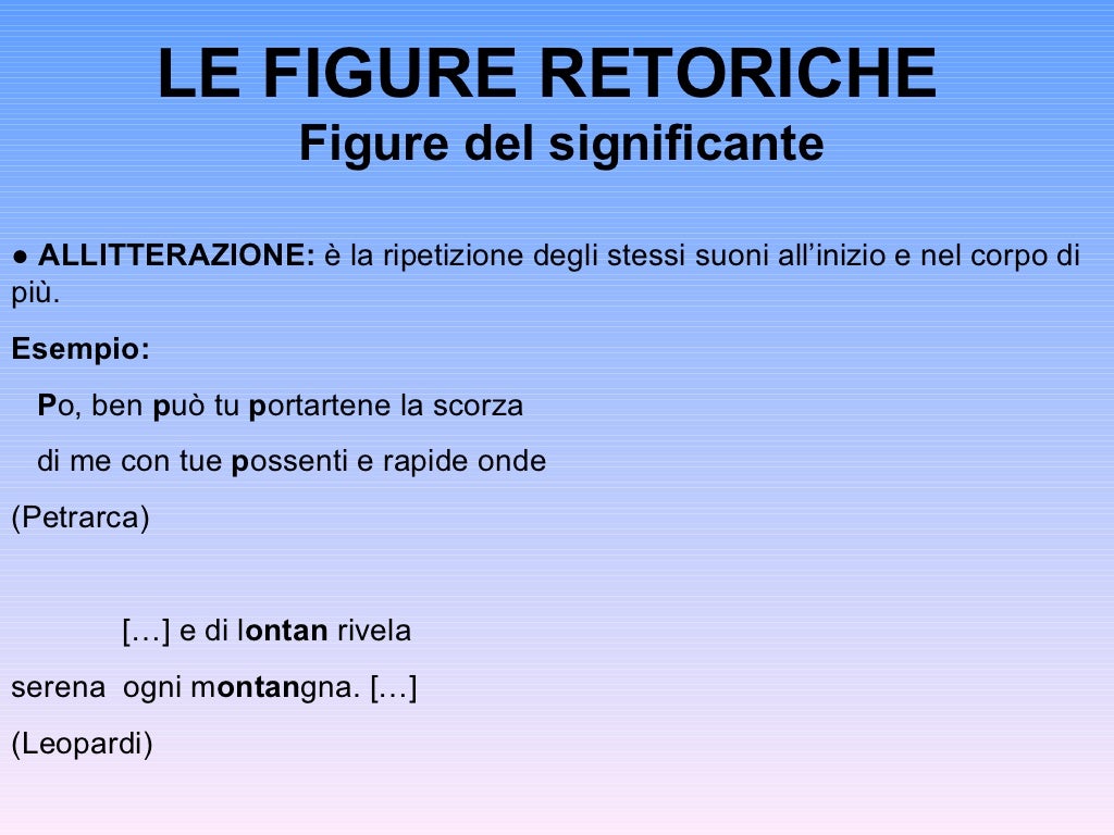 Figure Retoriche Figure Retoriche