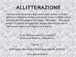 Figure retoriche e cenni di metrica | PPT