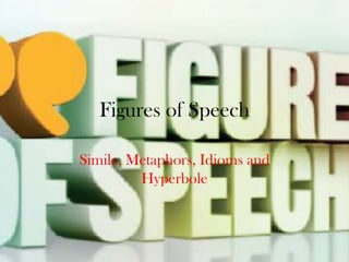 Figures of Speech

Simile, Metaphors, Idioms and
         Hyperbole
 