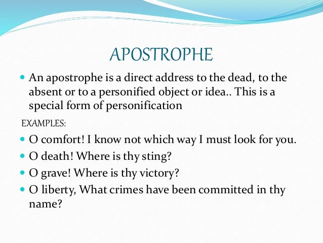 Apostrophe Figure Of Speech Definition - sharedoc