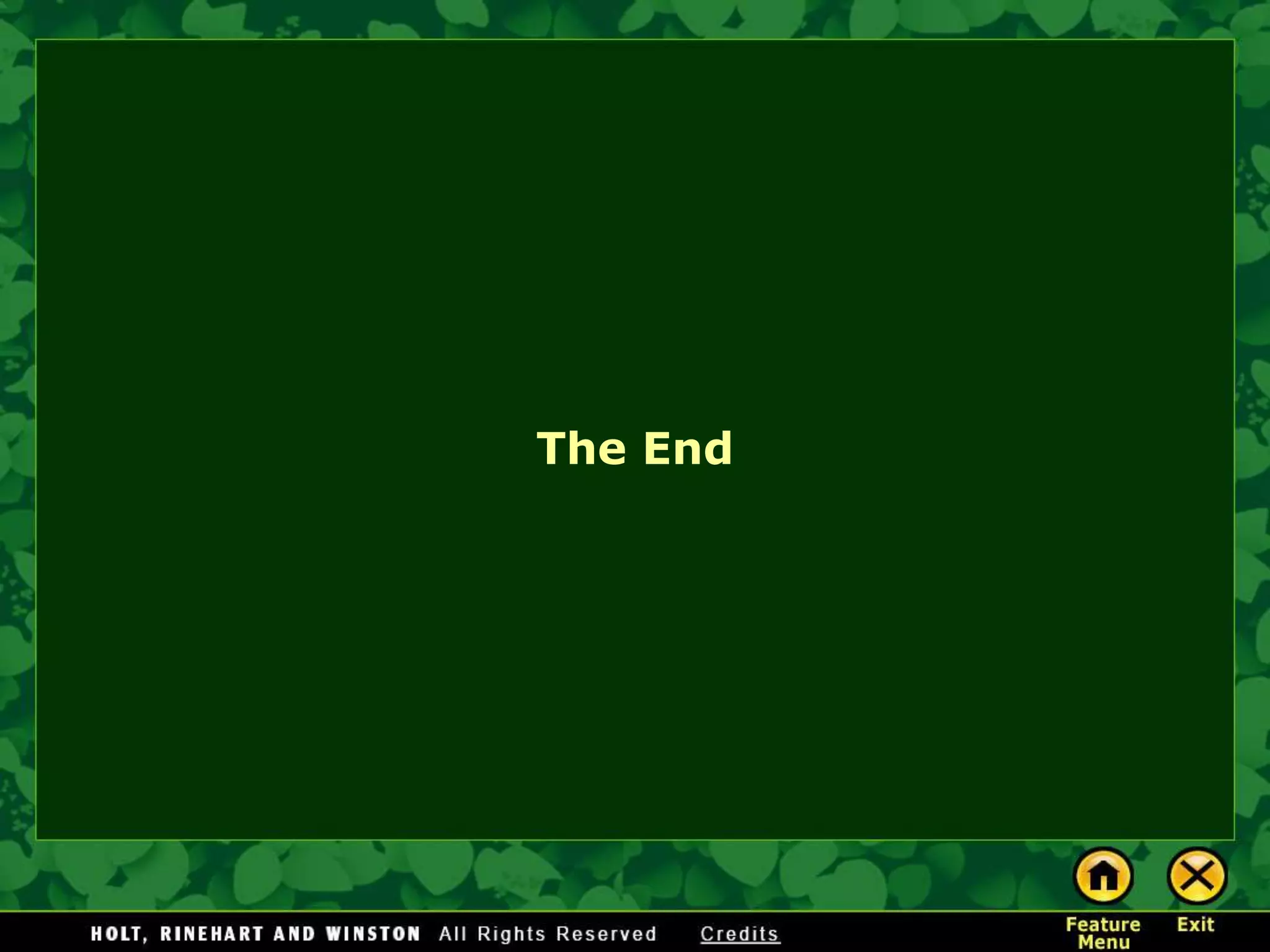 The End
 