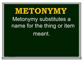 Metonym FIGURES OF SPEECH for CREATIVE WRITING.ppt