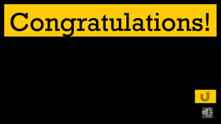 Congratulations!
 