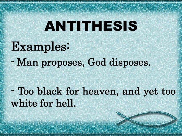 Antithesis vs oxymoron image